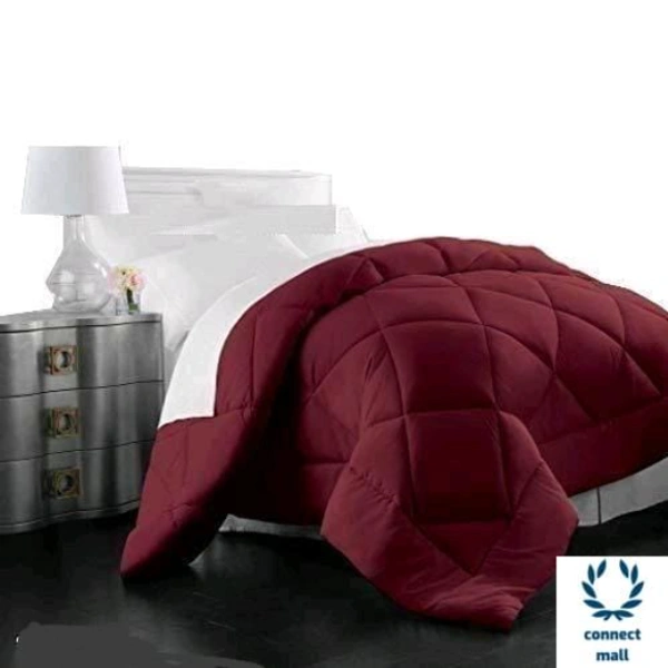 Elegant 200 GSM Microfibre Comforter Single Bed for Winter | Luxurious Quilt Blanket Double Bed | Soft Microfiber Qulits AC Comforters | Size 90X60 Inch Maroon - Free Size, Maroon, Cotton, Pack of1